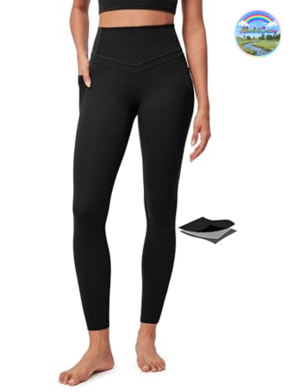 IUGA Compression Leggings Pockets Tummy Control High Waist Yoga Pants